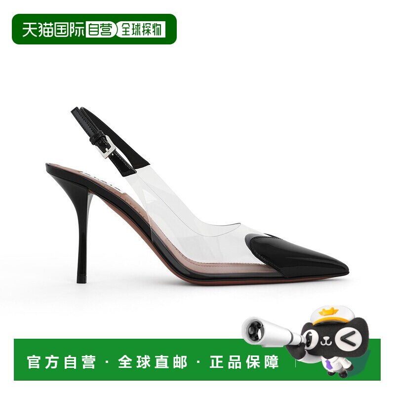 自营欧洲直邮Alaia阿拉亚 LE COEUR 女士黑色心形装饰尖头后跟露