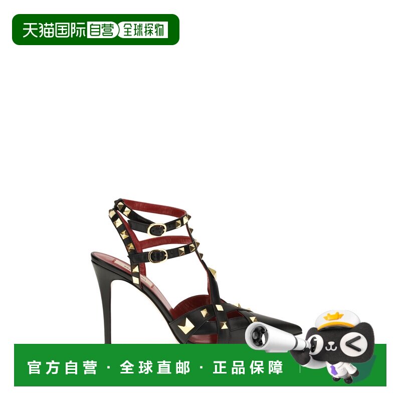 香港直邮valentino 华伦天奴 女士 Studdy Decollete 羔羊皮凉鞋