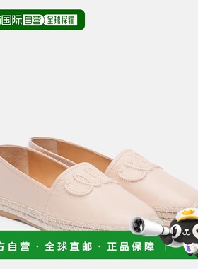 香港直邮Chloe 蔻依 女士 Isla 徽标皮质帆布面凉鞋