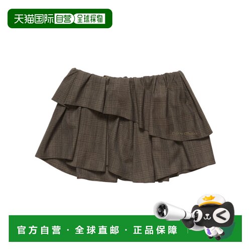1h可退 Acne Studios 短款褶裥羊毛裙 AF0606
