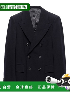 香港直邮Prada 翻领长袖西装外套 UGM35517WBSOOO羊毛