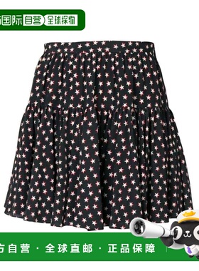 香港直邮Saint Laurent 星星印花迷你半身裙 549905Y359U百褶高腰