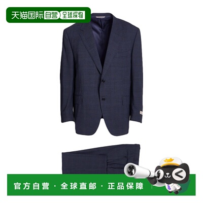 香港直邮Canali 康钠丽 男士 西服 blue蓝色 舒适时尚