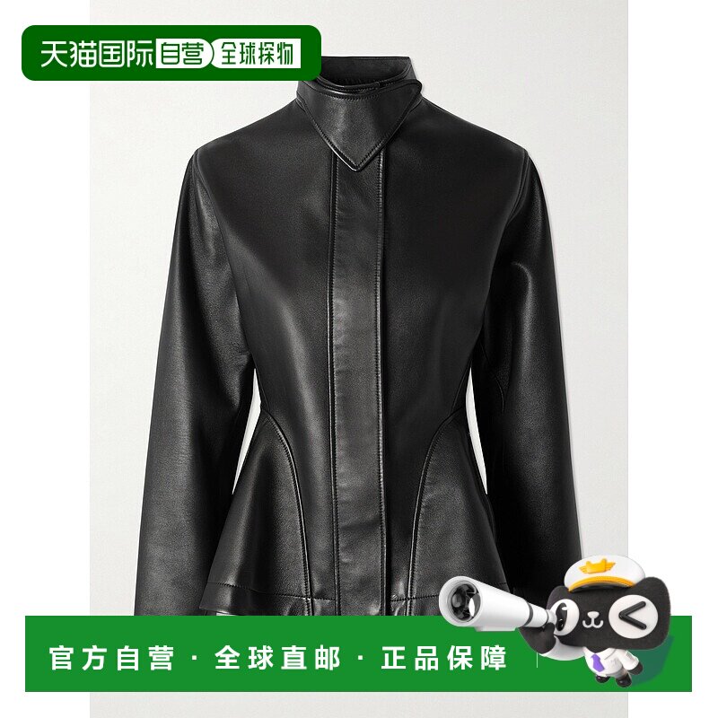 1h可退 香港直邮Alaia 女士 皮革收腰夹克 AA9V1113X073B皮夹克