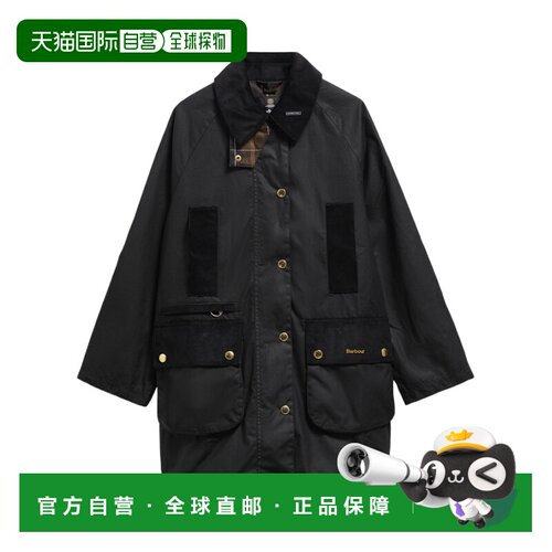 香港直邮Barbour 女士户外风衣 LWX1583BK71 AW2026 黑色 蜡棉夹