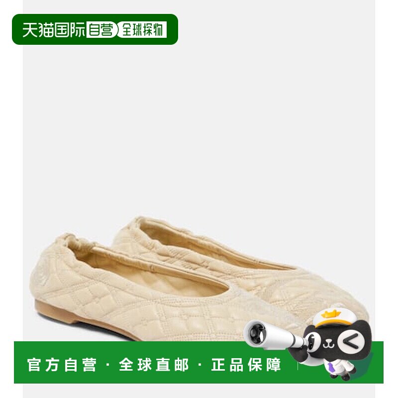 1h可退 香港直邮Burberry 巴宝莉 女士 EKD 绗缝皮质芭蕾舞鞋单鞋