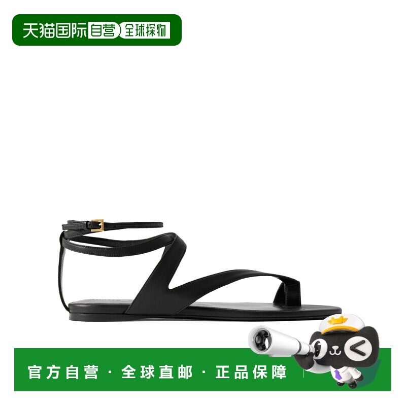 香港直邮KHAITE 女士凉鞋 F3088942200 SS2025 黑色 Aimee 平底凉图片