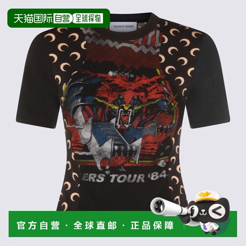 1h可退 香港直邮MARINE SERRE 女士T恤 WTT001BUJER0003BK87 CO