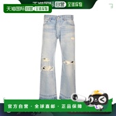 思琳 男士 仿旧徽标拼贴牛仔裤 Celine 2N822033S直筒裤