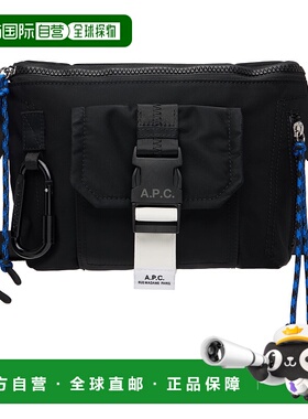 1h可退 香港直邮A.P.C. 男士 黑色 Trek Bum 斜挎包 PAAGRH62219