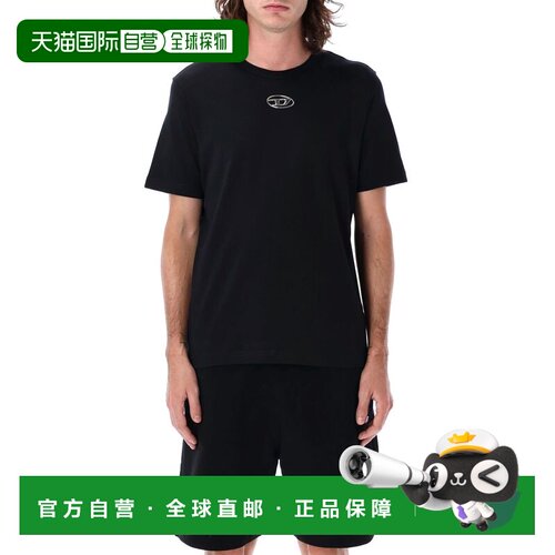 1h可退 香港直邮DIESEL 男士T恤 A178800CLBR9XX SS2026 黑色 短T