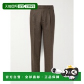子 1h可退 75PM 男士 直筒褶裥羊毛法兰绒裤 香港直邮zegna 杰尼亚