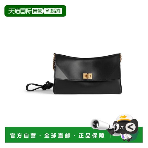 欧洲直邮BALENCIAGA 女士 Rodeo 黑色巴黎世家链条钱包