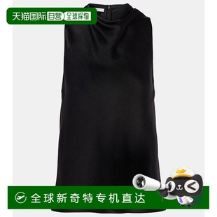 舒适时尚 缎面上衣 black黑色 新款 香港直邮VINCE 1h可退 女士