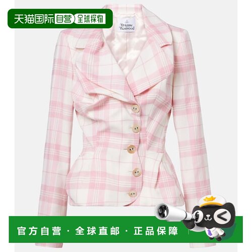 香港直邮Vivienne Westwood 薇薇恩 韦斯特伍德 女士 格纹羊毛混