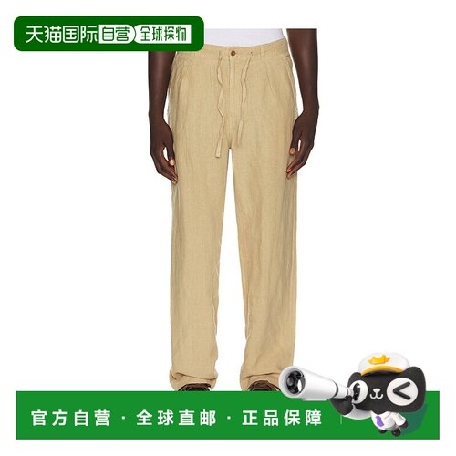 香港直邮Polo Ralph Lauren Polo 拉夫 劳伦 男士 Lateaf 亚麻褶