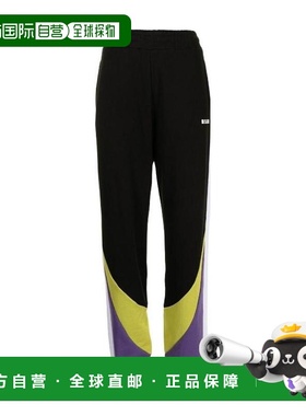 香港直邮MSGM 黑色拼色运动裤 3141MDP64217799