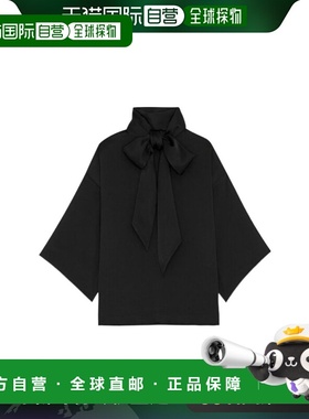 1h可退 香港直邮Saint Laurent 圣罗兰 女士 高花结领罩衫 740381