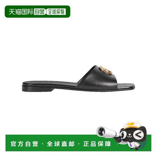 1h可退 香港直邮Gucci 古驰 女士 双G拖鞋 870700BKO00 black黑色