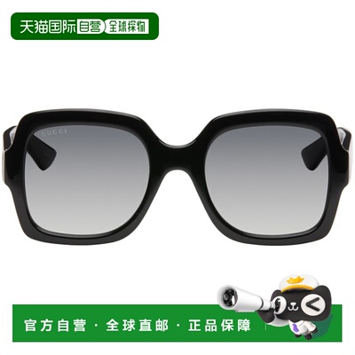 1h可退 香港直邮Gucci 古驰 女士 黑色太阳镜 GG1337S black黑色