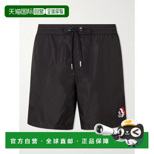 美国直邮Moncler 盟可睐 男士 Logo-Appliqued 修身中长泳裤 2C00