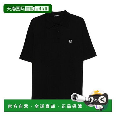 1h可退 香港直邮BALMAIN 男士衬衫 GH1GB044KJ53EQU CO 黑色 Balm