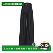 香港直邮ZIMMERMANN 女士 Rebellion 1h可退 褶裥牛仔阔腿裤