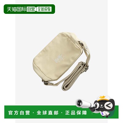 Stussy 拉链开合可调节肩带 棉质 单肩斜挎包 男女同款情侣款 米