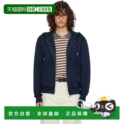 1h可退 香港直邮Ami Paris 女士 AMI Paris 海军蓝 Ami de Coeur
