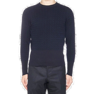 香港直邮Thom Browne 海军蓝条纹套衫 MKA162A03960针织长袖