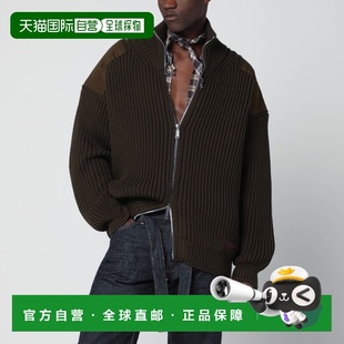 军装 1h可退 男士 二次方 风绿色羊毛拉链针织 香港直邮Dsquared2