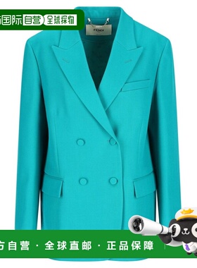 1h可退 香港直邮Fendi 芬迪 女士 双排扣精裁西装外套 FJ7685AJYF