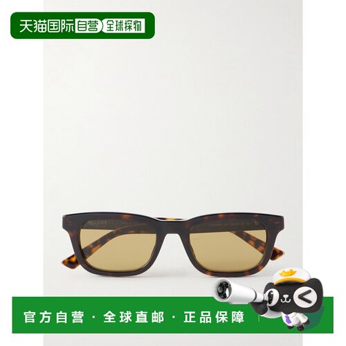 香港直邮Gucci 古驰 男士 The Wirecore Recycled-Acetate 方形框