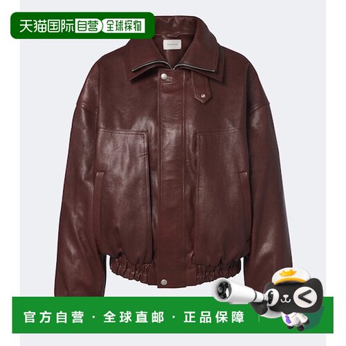 香港直邮magda butrym 女士 皮革宽身束腰夹克 brown棕色 舒适时