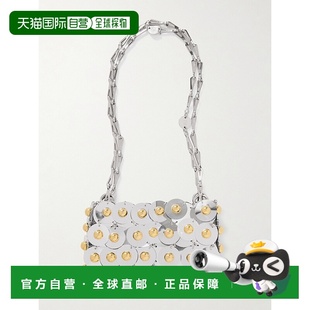 精饰皮革毛羊皮肩包 香港直邮Rabanne Nano 1969 24ASS0127S 女士