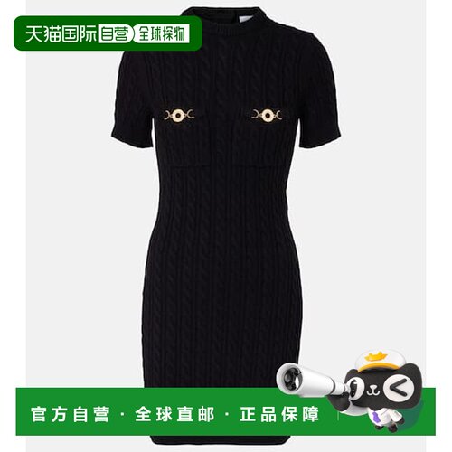 1h可退 香港直邮Patou 女士 粗线针织羊毛羊绒迷你连衣裙
