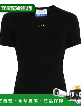 香港直邮off-white 女士 黑色 Off Stamp Rib Basic T 恤 OWAA065