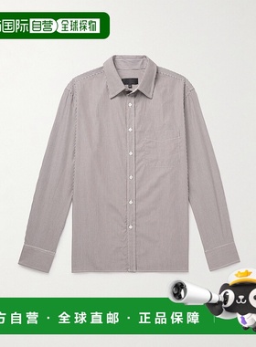 香港直邮NILI LOTAN 男士 Finn 条纹棉质府绸衬衫 11773W1509