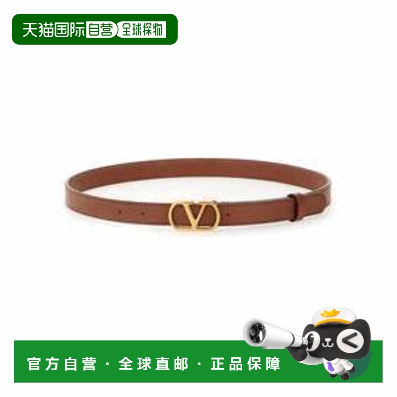 香港直邮valentino 华伦天奴 女士 VLOGO 皮革皮带(淡褐色) 7W2T0