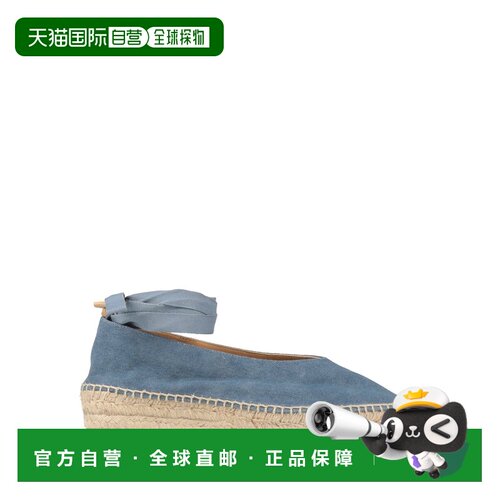 香港直邮CastaÑer 女士 帆布面凉鞋 blue蓝色 舒适时尚