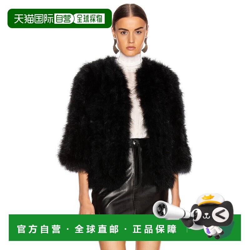 1h可退 香港直邮YVES SALOMON 女士 羽毛夹克 23WAV15454PLUX外套