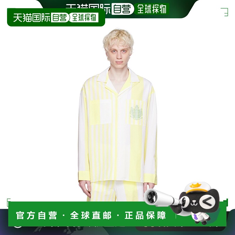 1h可退 香港直邮MAISON KITSUNE 男士 黄色 & 白色 Hotel Olympia
