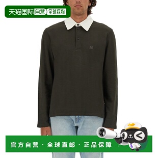 1h可退 香港直邮Courreges 男士 对比色棉质 POLO 衫 324JPO033JS