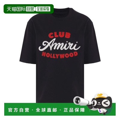 1h可退 香港直邮AMIRI 男士 AMJYTE1243 黑色T恤 AMJYTE1243