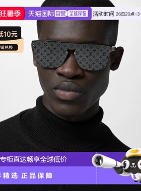 自营1h可退 欧洲直邮LV/路易威登 男士黑色金属太阳镜正品百搭显