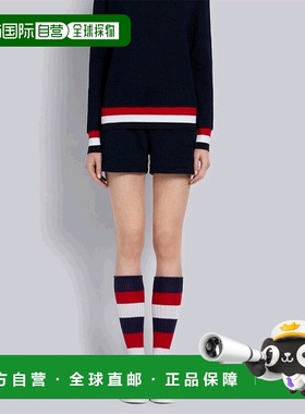 1h可退 香港直邮Thom Browne 深蓝色针织条纹短裤 FJQ036A01732