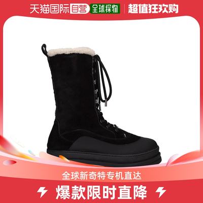 香港直邮Jimmy Choo 女士20毫米Aldea皮革&帆布及踝靴