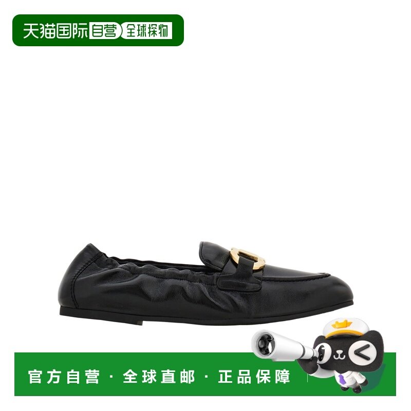 1h可退 香港直邮FERRAGAMO/菲拉格慕 女士 Jodie 褶皱平底鞋 25FW,女鞋,浅口单鞋,淘宝优惠券,粉丝福利购,淘宝优惠卷