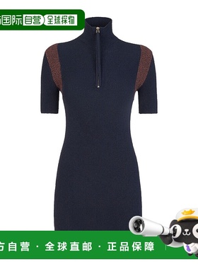 香港直邮Fendi 高领短袖连衣裙 FZDC43ASOR