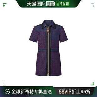 Monogram 欧洲直邮LOUIS VUITTON 路易威登 植绒牛仔拉链连衣裙